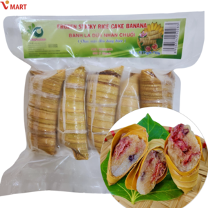 Vmart 베트남 전통 찹쌀 바나나 케이크 BANH LA DUA NHAN CHUOI, 1개, 500g