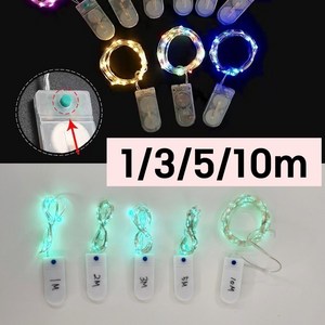 점멸 led 와이어 전구 조명 1m 3m 5m 10m 길이 옵션, wamwhite, 10m100구