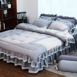 류금숙 투라인 실키케어 프릴 차렵이불 세트