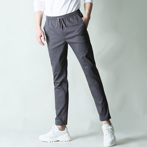 블루포스 남성용 스에킨 밴딩 면 베이직핏 9부 스판 바지