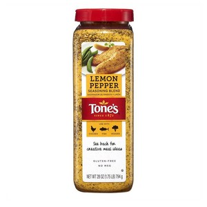 Tone's Lemon Peppe Seasoning 톤즈 레몬 페퍼 시즈닝 블렌드 28oz(794g), 1개, 794g