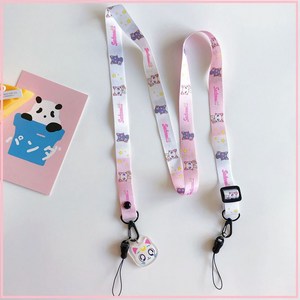 범쓰컴퍼니 귀여운 캐릭터 핸드폰스트랩 크로스 랜야드 숄더스트랩 마스크스트랩고리, 1개, 루나 화이트