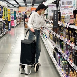 마트 쇼핑 구르마 바퀴 시장 장바구니 캐리어 접이식 손수레 핸드 카트, 3단장바구니캐리어_1P, 1개