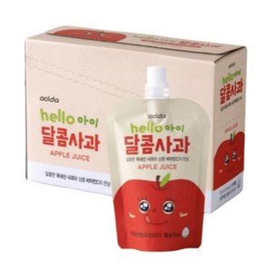 아올다 hello 아이 달콤사과 주스, 100ml, 20개, 사과맛