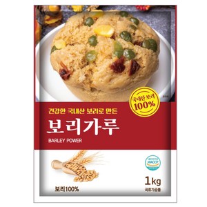 푸드올마켓_ 새롬푸드 보리가루 1kg, 1개