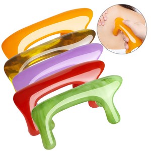 (지압스틱 17호 -색상임의) 괄사 네발 지압봉 안마기 안마봉 마사자기 지압기 바디마사지기, 1개, 핑크