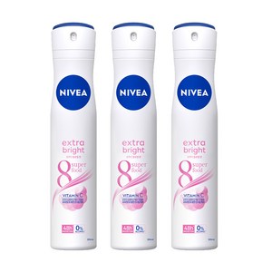 니베아 데오드라트 스프레이 엑스트라 브라이트, 200ml, 3개