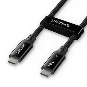 슌키 썬더볼트4 USB4 C to C PD240W 40Gbps 8K 60Hz 초고속 충전 데이터 케이블, 1개, 1m