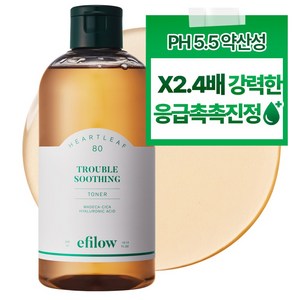 에필로우 어성초 80 시카 히알루로닉 트러블 수딩 약산성 비건 토너 300ml, 1개