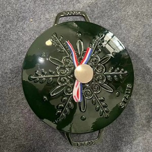 Stuab스타우브꼬꼬떼 범랑냄비 24cm 주방 찌개 튀김 샤브샤브 부대찌개 주물냄비, 그린