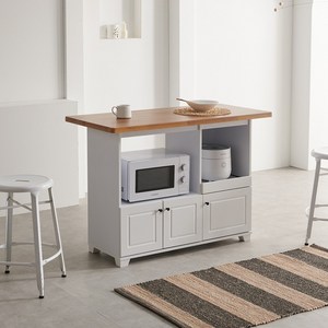 가구소점 라온 아일랜드 식탁 홈바 조리대 1200 (도어형), 그레이멀바우