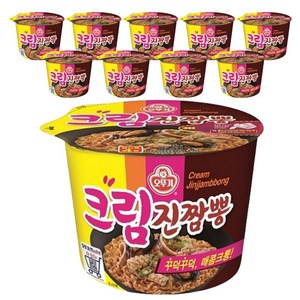 오뚜기 크림진짬뽕 큰컵 105g, 10개