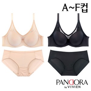 [판도라by비비안]A~F컵 풀컵몰드브라팬티2종(PB7084)75A~85F