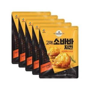 CJ제일제당 CJ 고메 소바바치킨 소이허니 순살 375g, 5개