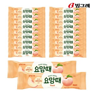 빙그레 요맘때 복숭아바 40개 한박스 아이스크림, 70ml