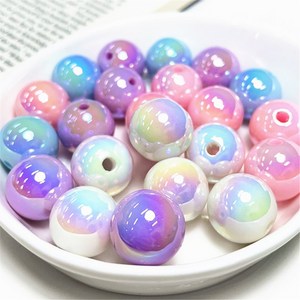 (3pcs)오로라 스크래치방지 UV16mm 비즈구슬재료, 3pcs, (ND63)오로라화이트3개