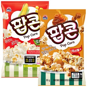 사조 팝콘 12봉(오리지날6+카라멜맛6)/전자렌지용, 1개, 80g