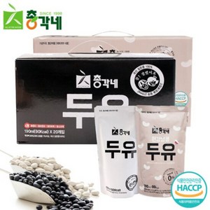 [총각네] 국산 검은콩 담백한 두유 20봉 + 흰강낭콩 두유 20봉, 1세트, 190ml