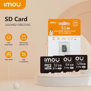 IMOU 고속 SD 카드 높은 적응성 128G 256G 호환성 감시용 전용 MicoSDXC 32G 64G, 3.128GB SD Cad, 1개