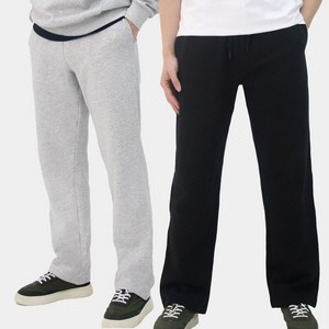 엔에이웰 오버핏 무지 기모 트레이닝 팬츠 (빅사이즈 커플)