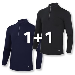 빌리언즈 겨울 작업복티셔츠 스판 양기모 보온 상의 1+1