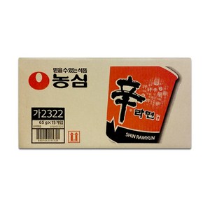 농심 신라면 컵 65g, 15개