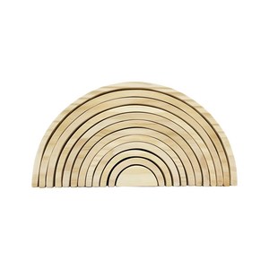 [지아지조] 빅 레인보우블럭 12pcs, 우드컬러, 12개