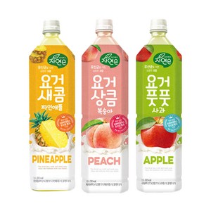 웅진 요거풋풋 사과4개+요거상큼 복숭아4개+요거새콤 파인애플4 12개, 1.5L