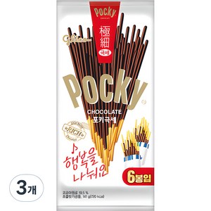 포키 극세 초코스틱, 141g, 3개