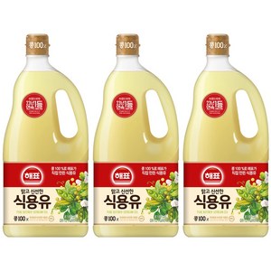 해표 콩기름 식용유, 1.8L, 3개