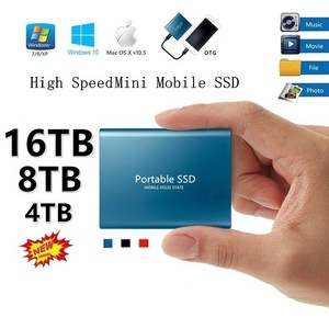 시오오 휴대용 SSD 외장하드 500G 1TB 2TB 4TB 6TB 8TB 10TB 12TB 14TB 16TB 8TB외장하드