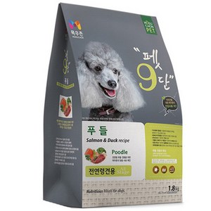 목우촌 전연령용 오리 펫9단 푸들 전용사료, 1.8kg, 1개