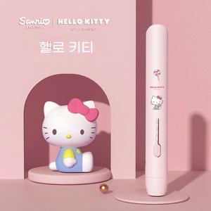 Sopci 산리오 쿠로미 헤어 스타일러 매직기 볼륨 고데기, 분홍색