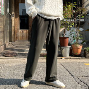 겨울 따소미 기모본딩 스판 와이드 팬츠