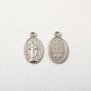 싼비즈 [7386-11]종교펜던트 메탈 성모마리아 13x22mm 대백 1개