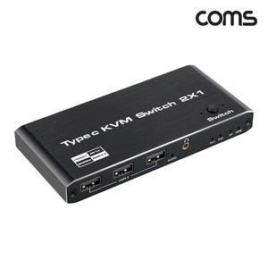 OU950 Coms C타입 KVM 스위치기 / PC 2대 를 하나의 모니터로 제어 / HDMI DP 포트 / 4K 60Hz 고화질, 1개