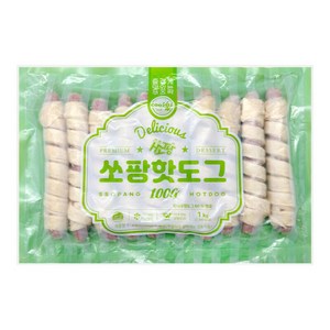 푸드뱅크 주식회사 쿠즈락 쏘팡 핫도그 1kg(100gx10개), 100g, 10개