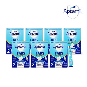 [해외무료배송] 압타밀 이지탭스 2단계 EASY TABS 간편분유 (21스틱) x 7박스, 504g, 7개