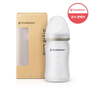 더블하트 실리콘 유리젖병 160ml, 1개