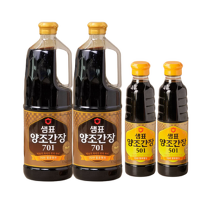 샘표 양조간장701 1.7L x 2개 + 양조간장 501 500ml x 2개, 1개