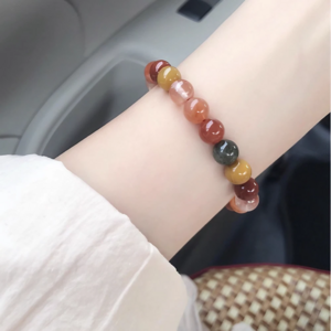 플뤼이쏭 여성 컬러풀 천연 복록수 크리스탈 수정 원석 패션 팔찌