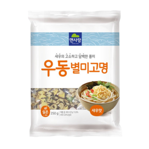 면사랑 건더기스프 우동별미고명 250g 새우맛 야채맛, 우동별미고명250g 새우맛, 1개