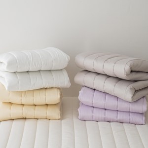 [당일출고] 알러지케어 고정밴드 진드기방지 누빔 항균 침대패드 SS/Q 9color, 보드레 그레이