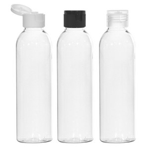 원터치캡용기 120ml 150ml 200ml 250ml 300ml 500ml 똑딱이용기 어매니티공병, 150ml투명용기 검정캡, 1개
