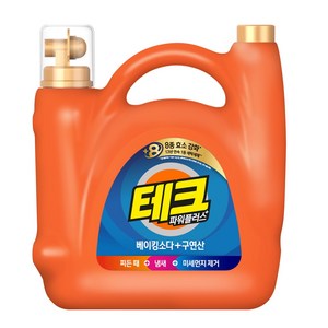 테크 파워플러스 베이킹+구연산 대용량 실내건조 세탁세제 5.5L 용기 (일반/드럼 겸용), 1개