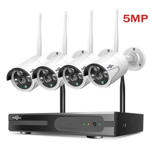 자가설치 CCTV 세트 실외 Hiseeu 5MP WiFi 카메라 보안 시스템 키트 10CH NVR 레코더 P2P 무선 IP 비디오 감시, 없음_5MP Bullet System, 없음+5MP Bullet System, 1개