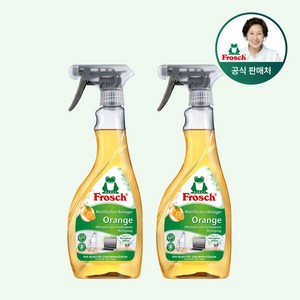 [김혜자 세제] 프로쉬 독일 가전 가구 오렌지 멀티 클리너 500ml 단품 청소 세제, 2개