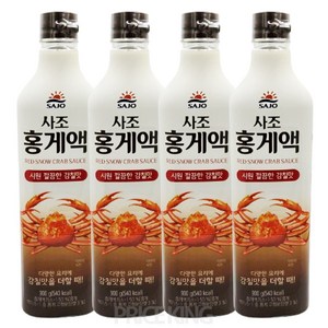 사조 홍게액 900g 홍게액젓 꽃게액젓 전참시 파김치, 4개