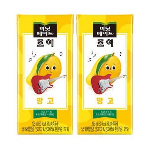 미닛메이드 조이 망고 195ml X 24개 과채과즙 혼합음료 팩 착즙주스 망고맛