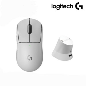 로지텍코리아 로지텍 G PRO X SUPERLGIHT 2 + 무선 충전독 세트 지슈라2 충전 세트, 화이트 세트